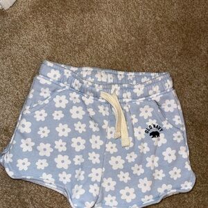 Old Navy Light Blue Floral Shorts